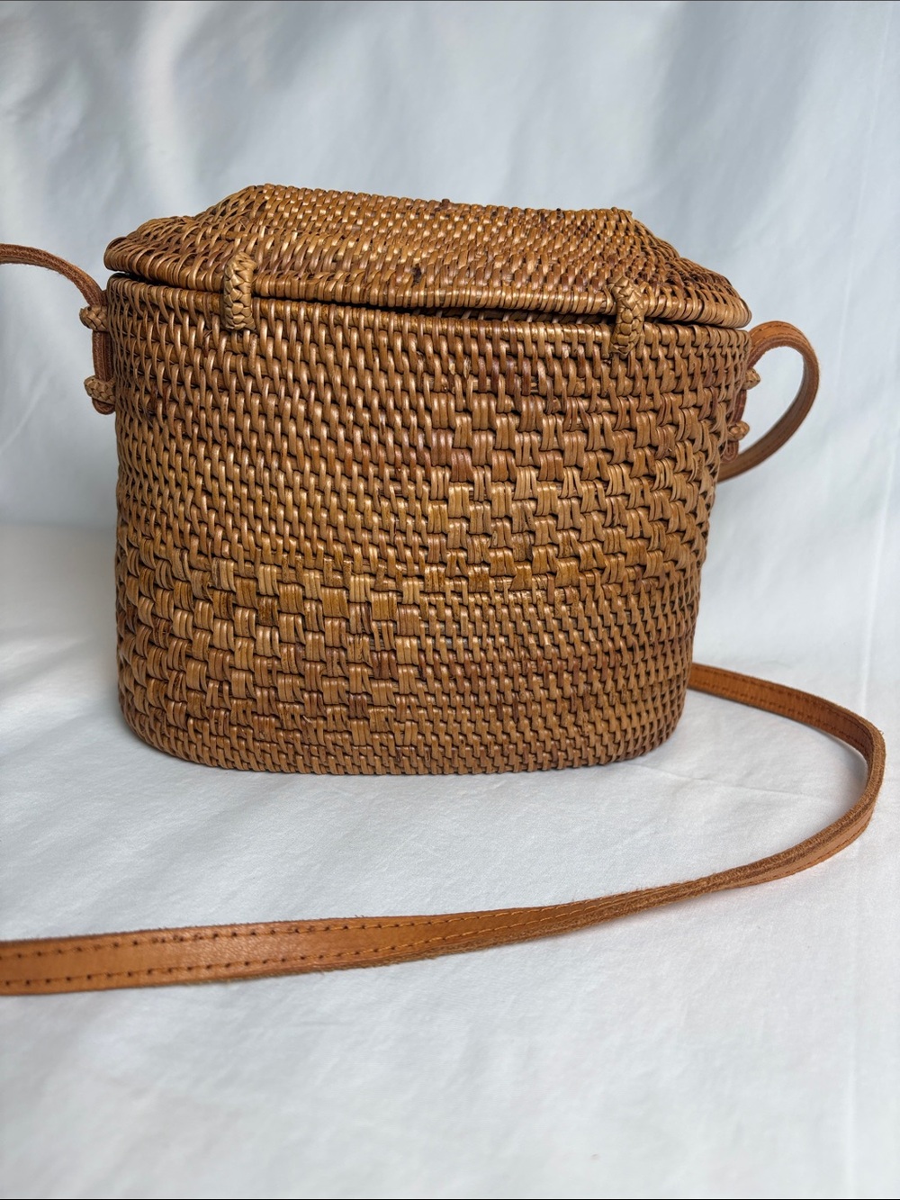 Folk Fortune x Madewell Hand Woven Rattan Bali Bag - EUC - Picture 5 of 12